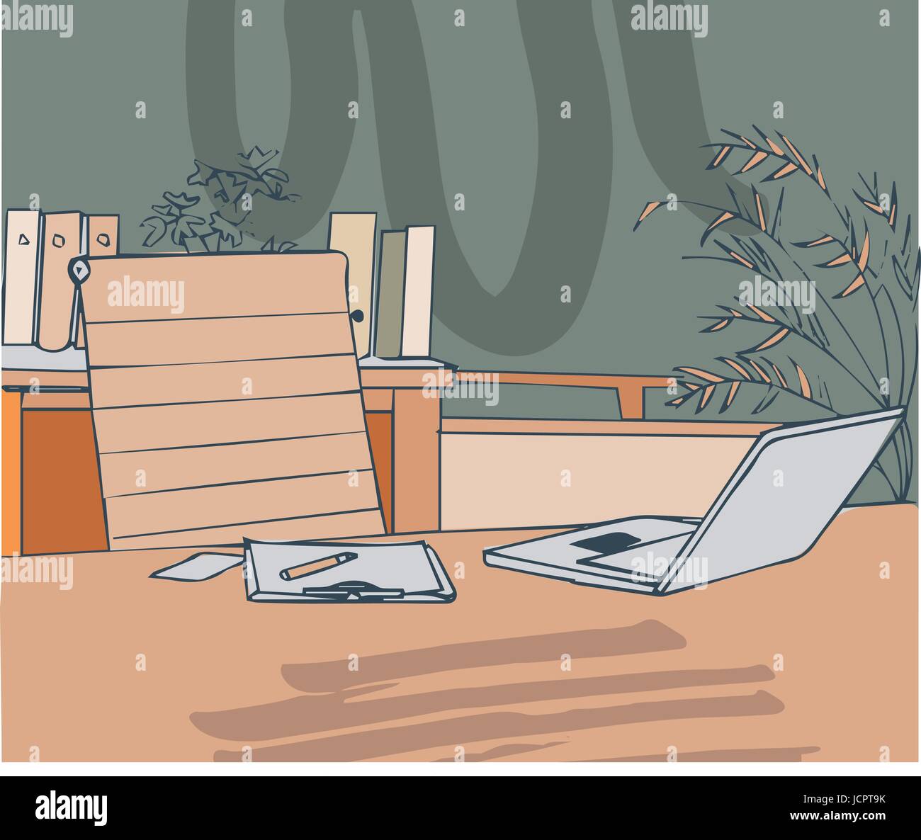 Illustration of desk Stock Vector Image & Art - Alamy