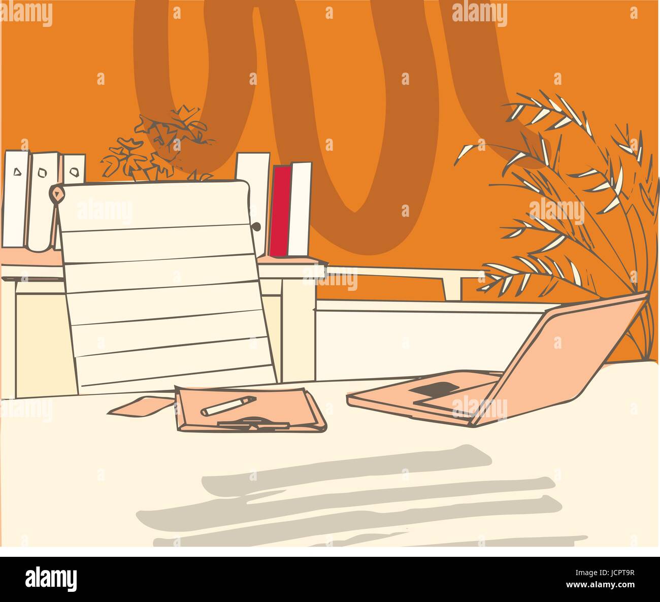 Illustration of desk Stock Vector Image & Art - Alamy