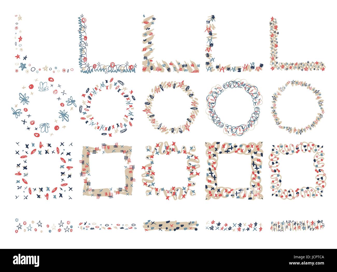 Vector icon set of various floral frames Stock Vector Image & Art - Alamy