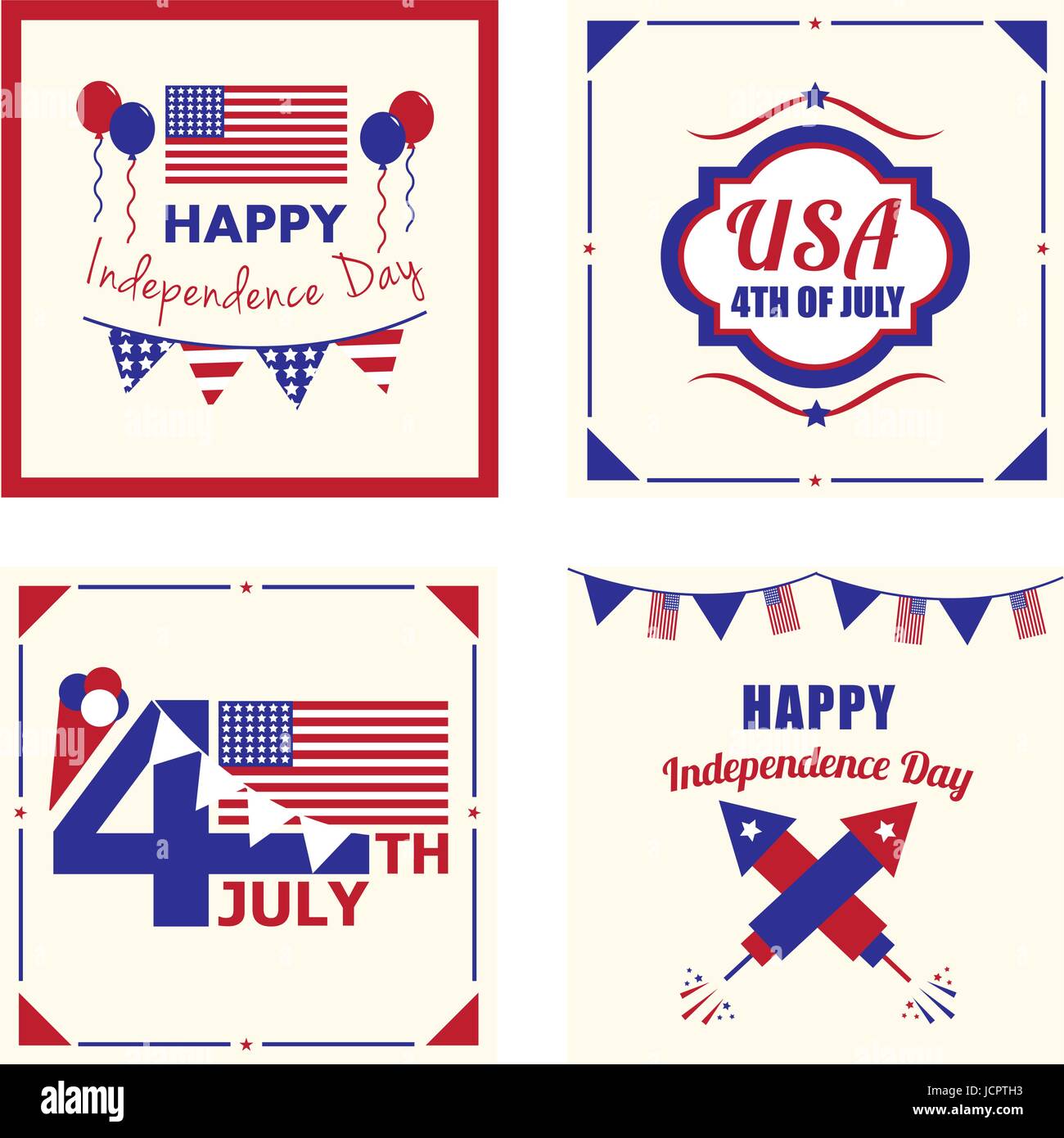 Card with happy independence day text Stock Vector