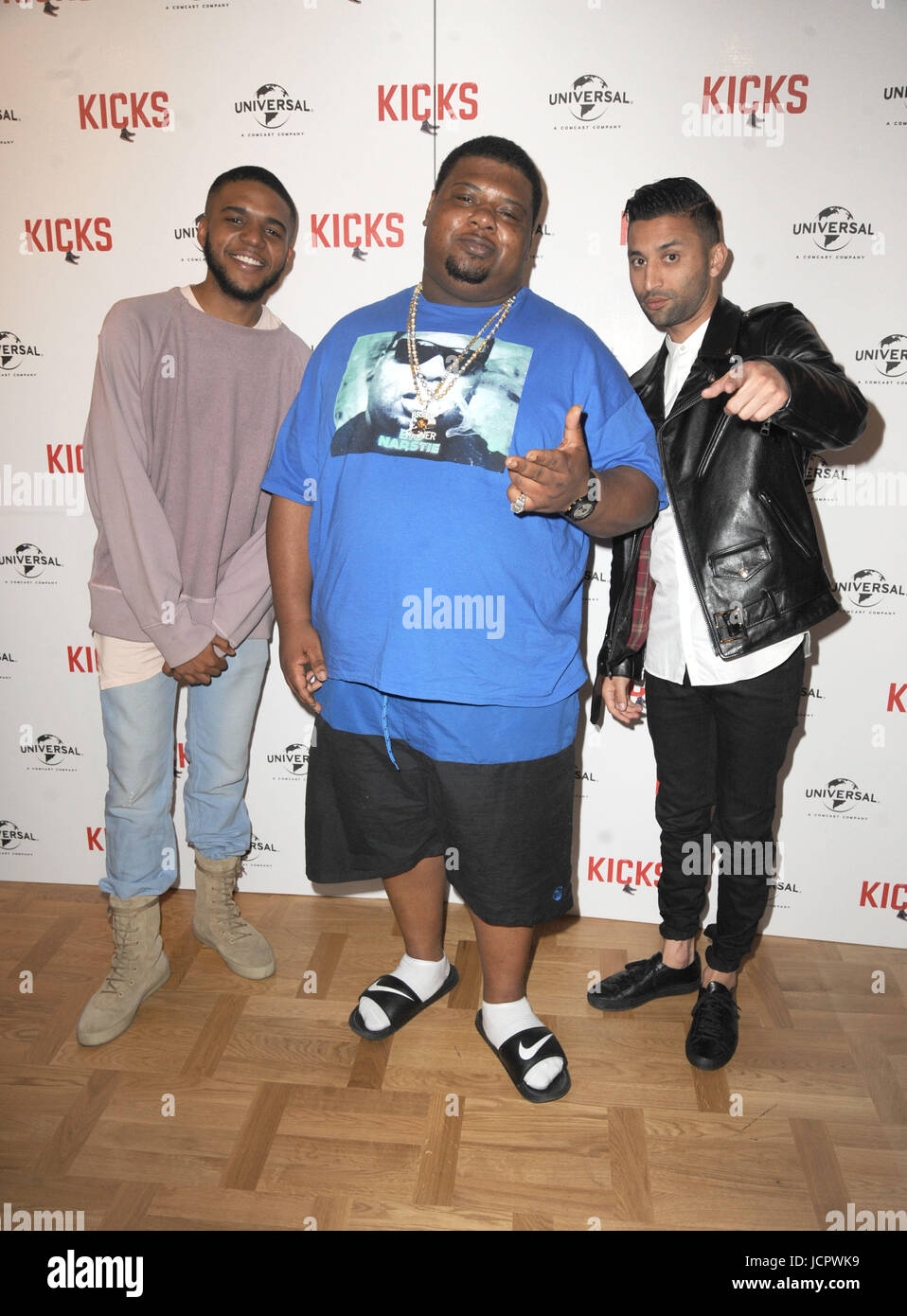 'Kicks' Special screening at the Curzon Aldgate  Featuring: Christopher Jordan Wallace, Justin Tipping, Big Narstie Where: London, United Kingdom When: 16 May 2017 Credit: WENN.com Stock Photo