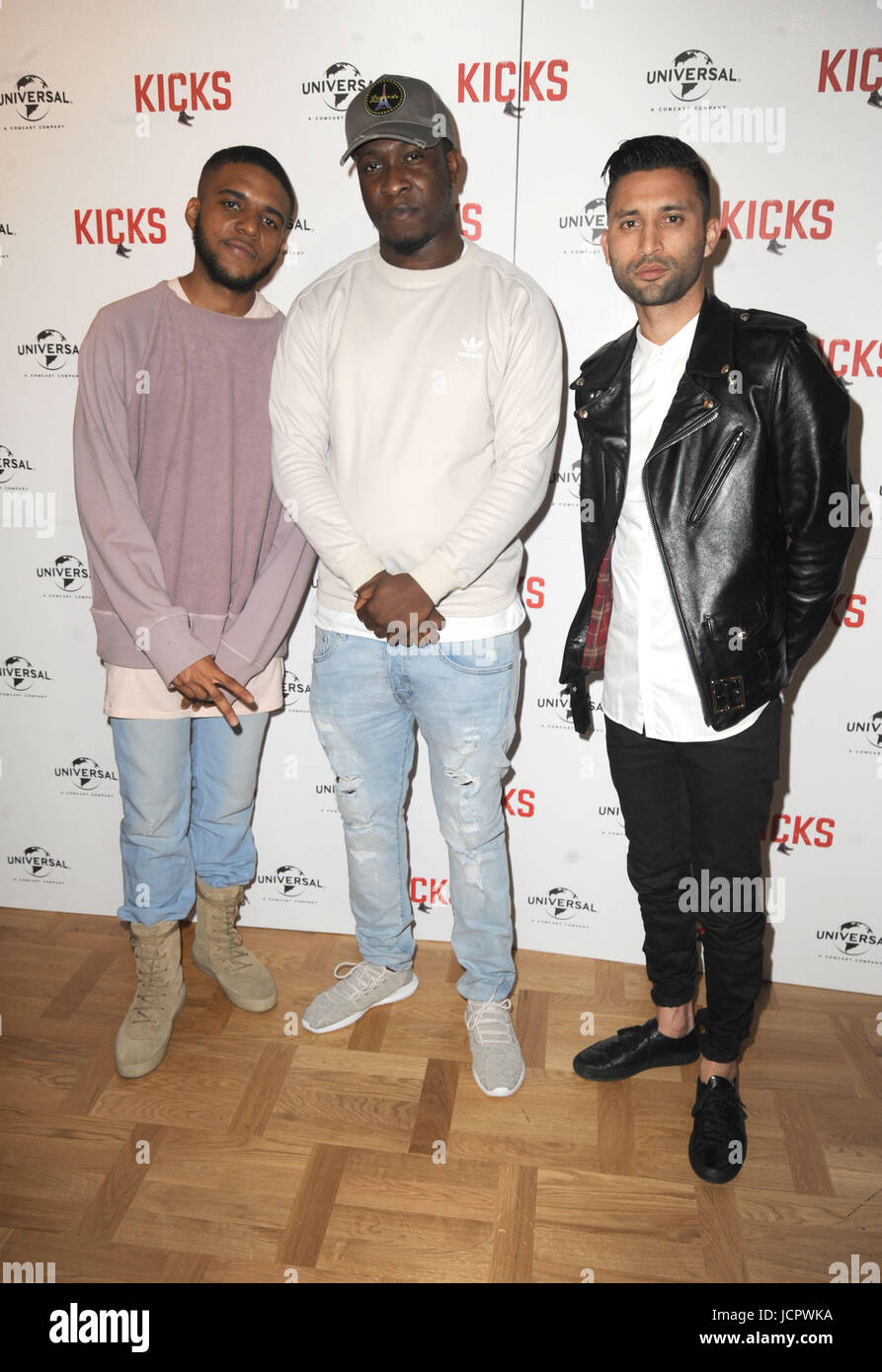 'Kicks' Special screening at the Curzon Aldgate  Featuring: Christopher Jordan Wallace, Justin Tipping, Big Tobz Where: London, United Kingdom When: 16 May 2017 Credit: WENN.com Stock Photo