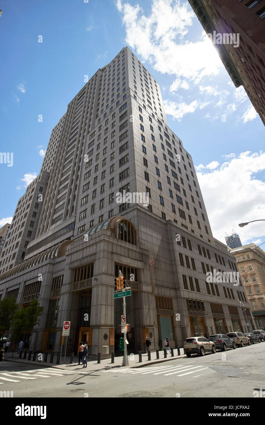 Ted Weiss federal building civic center New York City USA Stock Photo