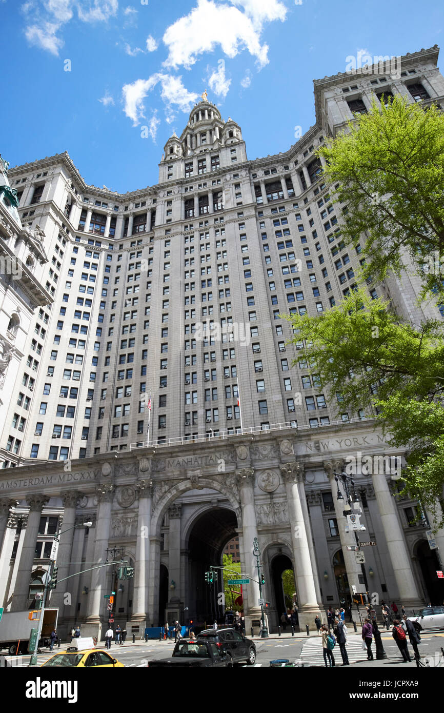 Manhattan municipal building civic center New York City USA Stock Photo