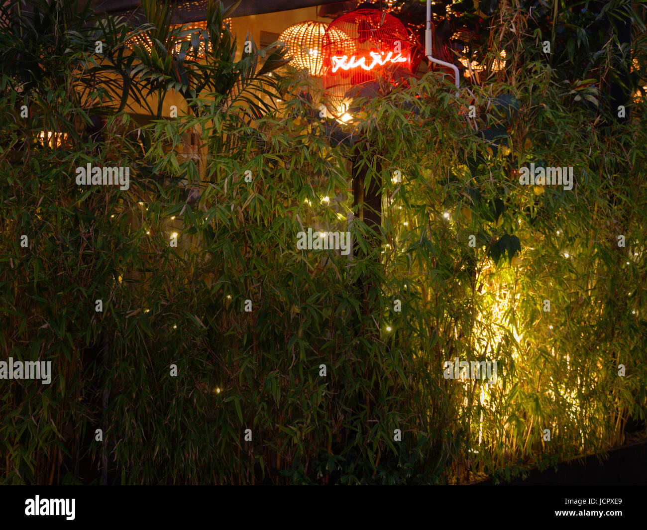 Outdoor Restaurant Setting Stock Photo Alamy