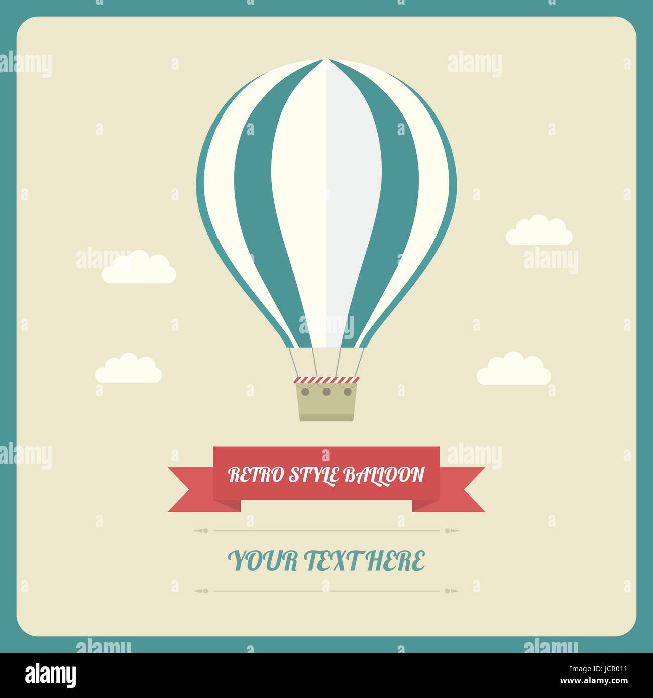 retro hot air balloon in the sky Stock Vector Image & Art - Alamy