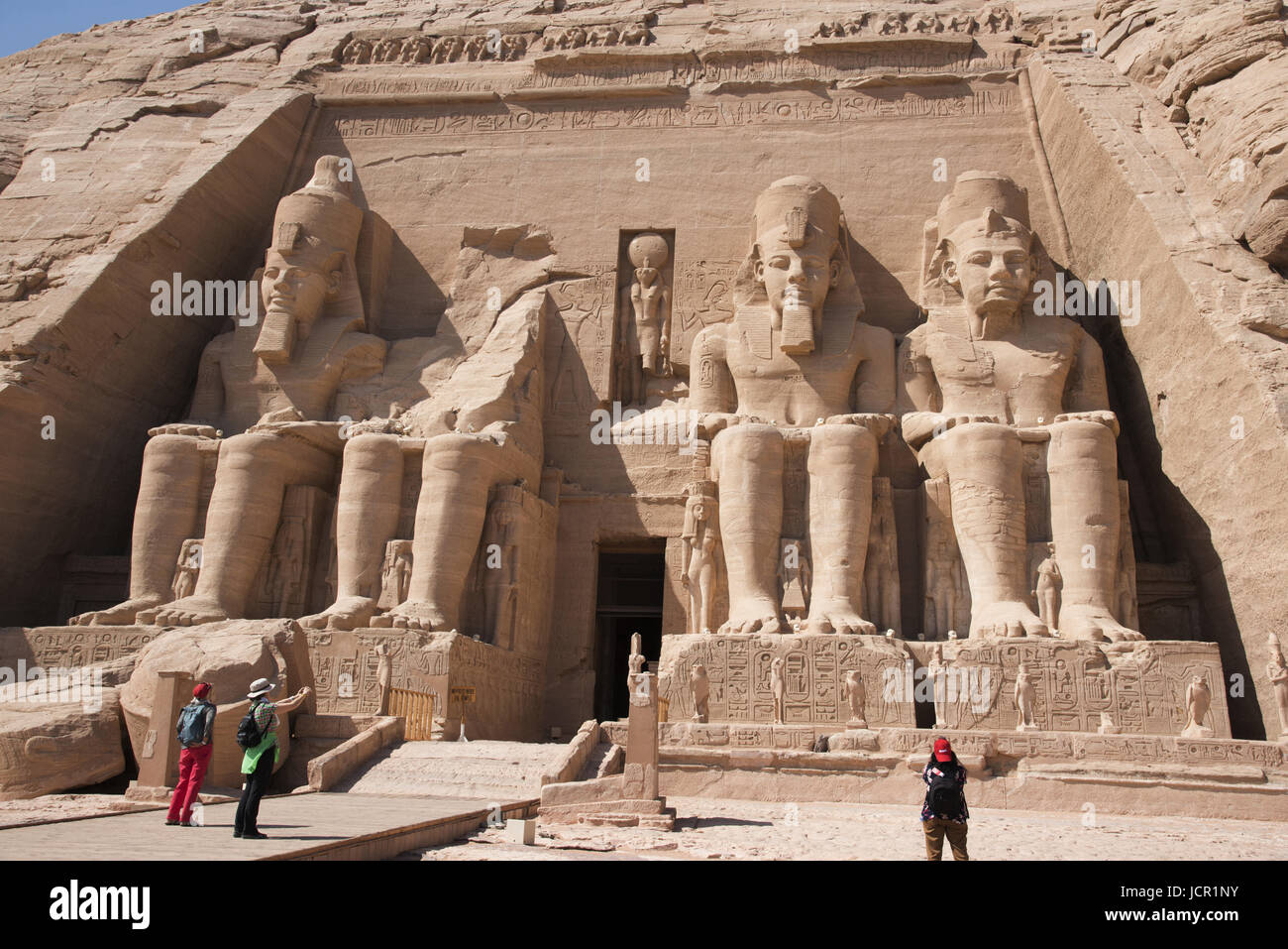 Partial view of two massive rock temples, The twin temples were ...