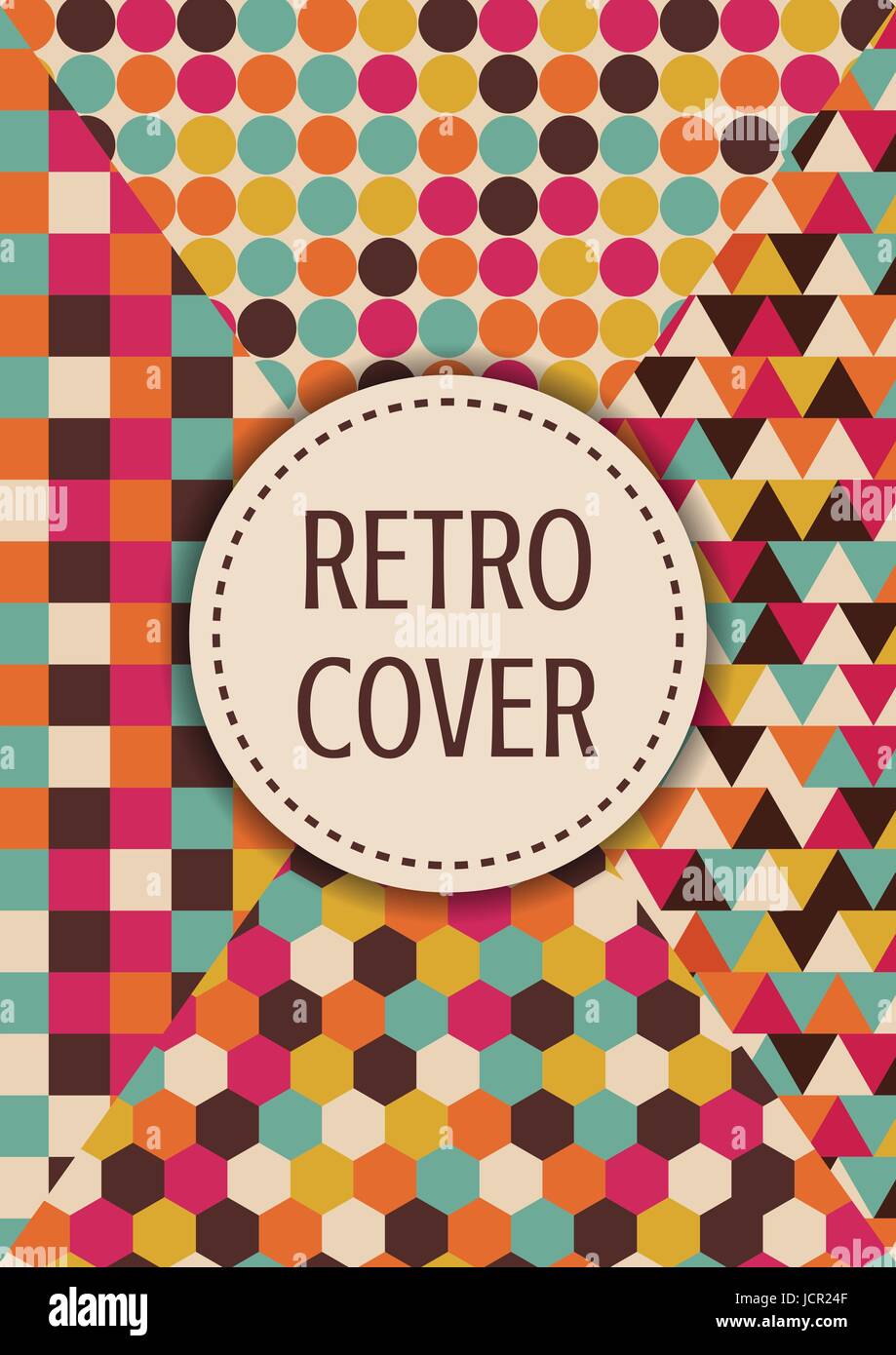 retro multicolor cover, 4 in 1, A4 size Stock Vector Image & Art Alamy