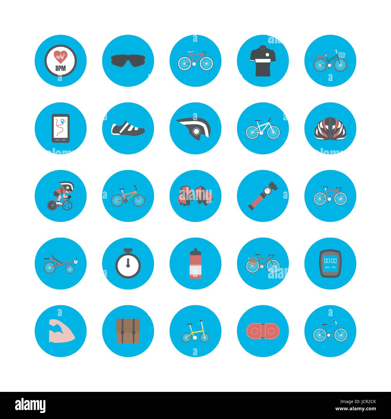 set of bike gadget icon, isolated on white background Stock Vector ...