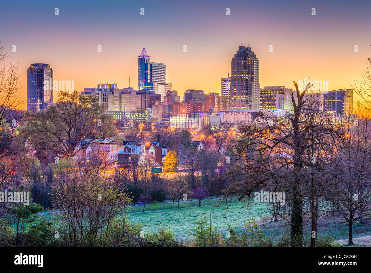 Raleigh, North Carolina, USA downtown city skyline. Stock Photo