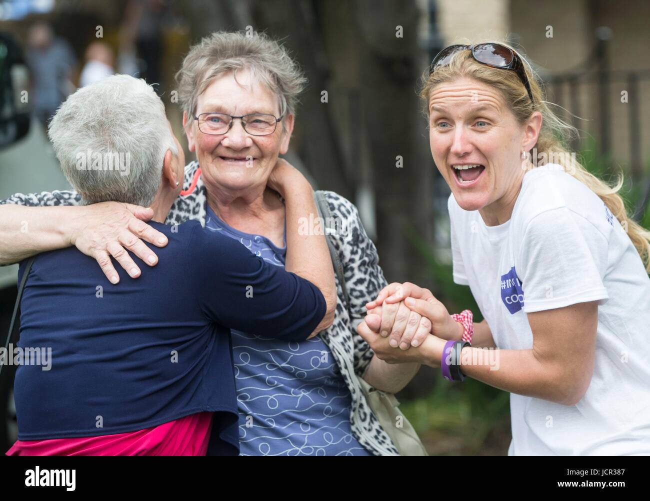 Mother Jean Leadbeater (left) and sister Kim Leadbeater (right) of