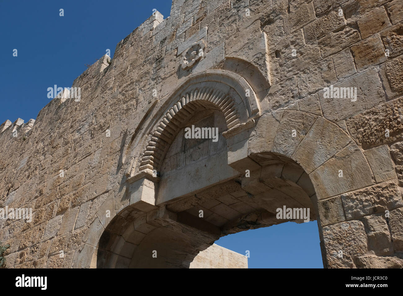 View of the 16th century Dung Gate also known as Shaar Haashpot, or ...