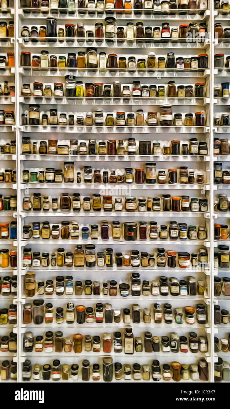 old medical and chemical jars depiction Stock Photo Alamy