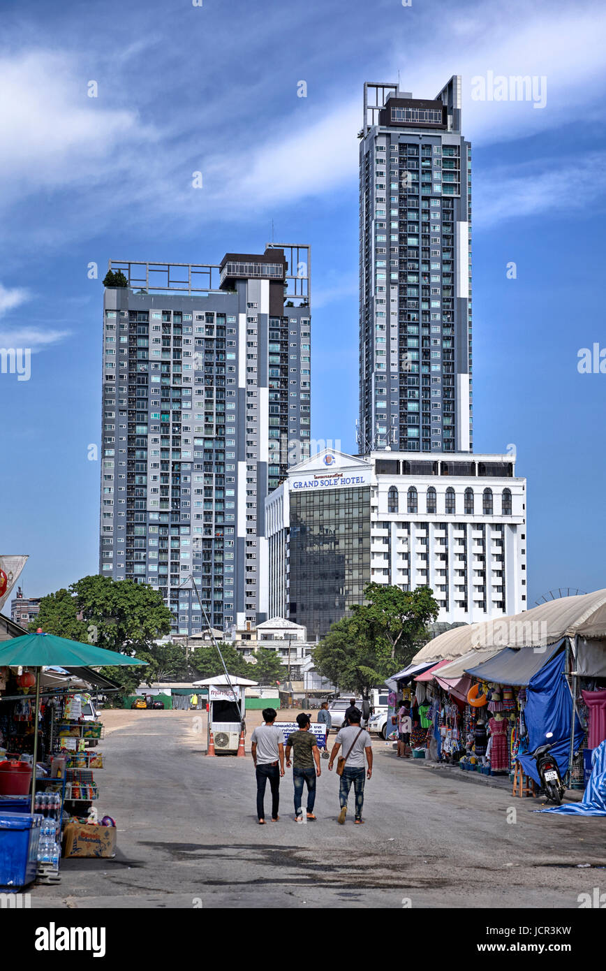 High rise multi story hotel building Pattaya Thailand Southeast Asia Stock Photo