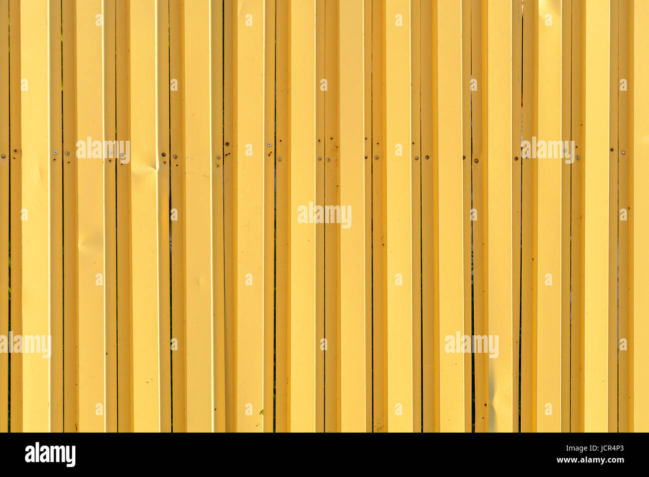 Yellow corrugated metal texture. Empty wall background Stock Photo - Alamy