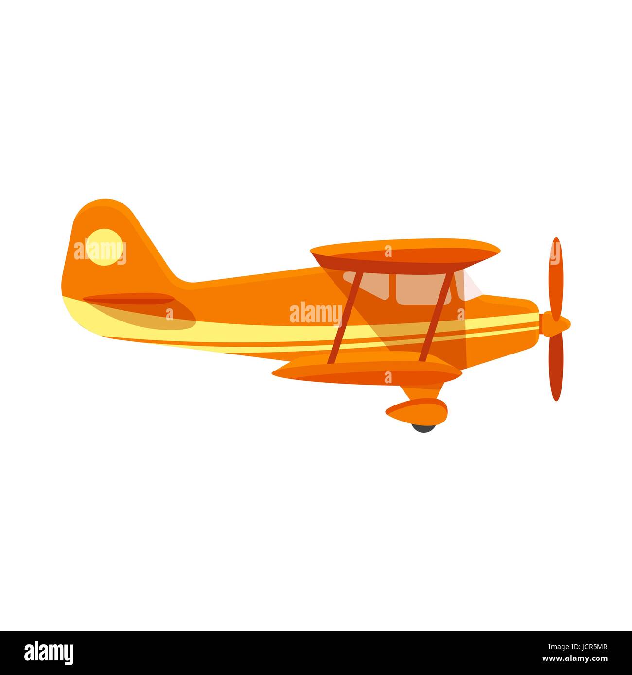 Vector flat style illustration of plane. Icon for web. Isolated on white background. Stock Vector
