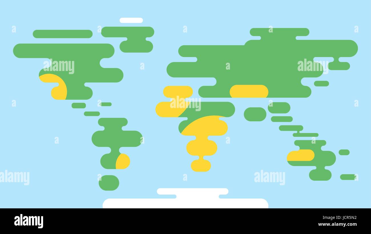 Vector flat style illustration of world map. Icon for web. Isolated on ...