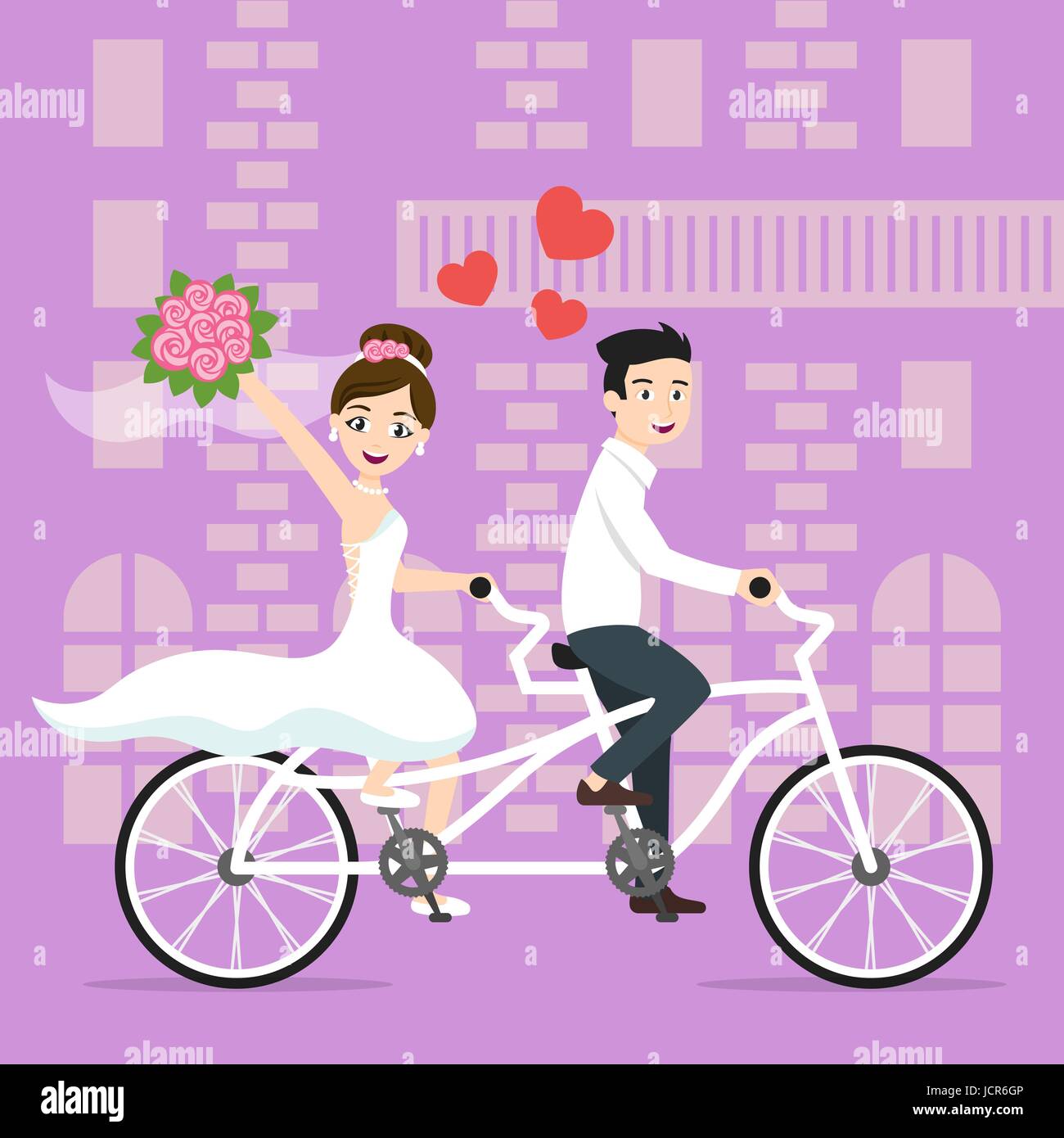 Happy Valentines Love Story Concept Of A Romantic Couple Against Chalk  Drawings Background. Male Riding His Girlfriend In A Front Bicycle Basket.  Stock Photo, Picture and Royalty Free Image. Image 40366145.