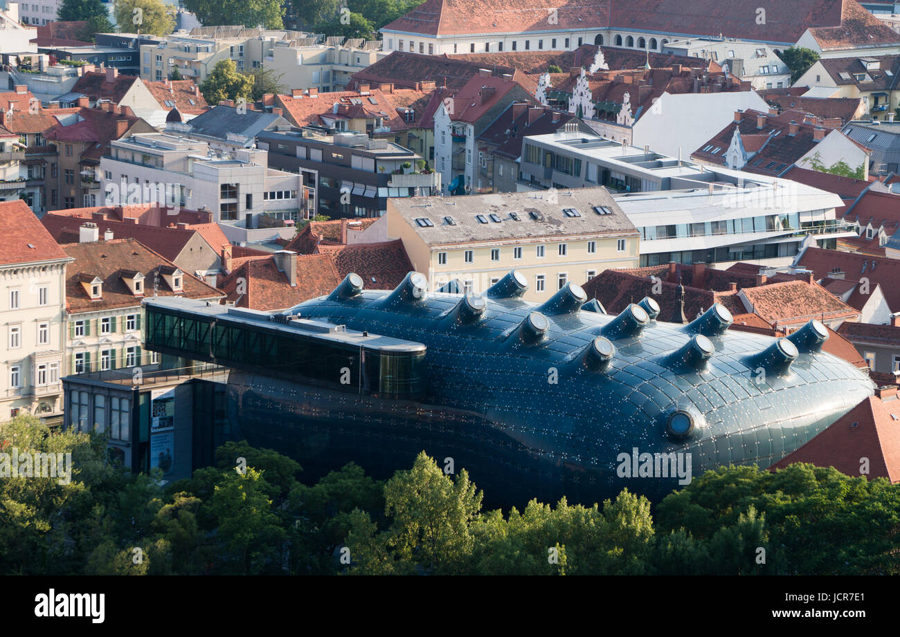 Graz, Austria - June 15th 2017: The Art Museum building Stock Photo - Alamy