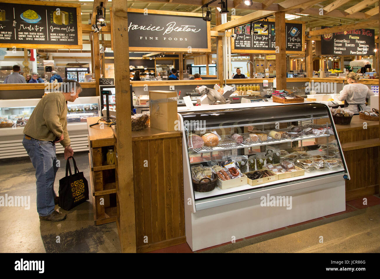Fine food stall at Calgary Farmers' Market in Calgary, Canada. The