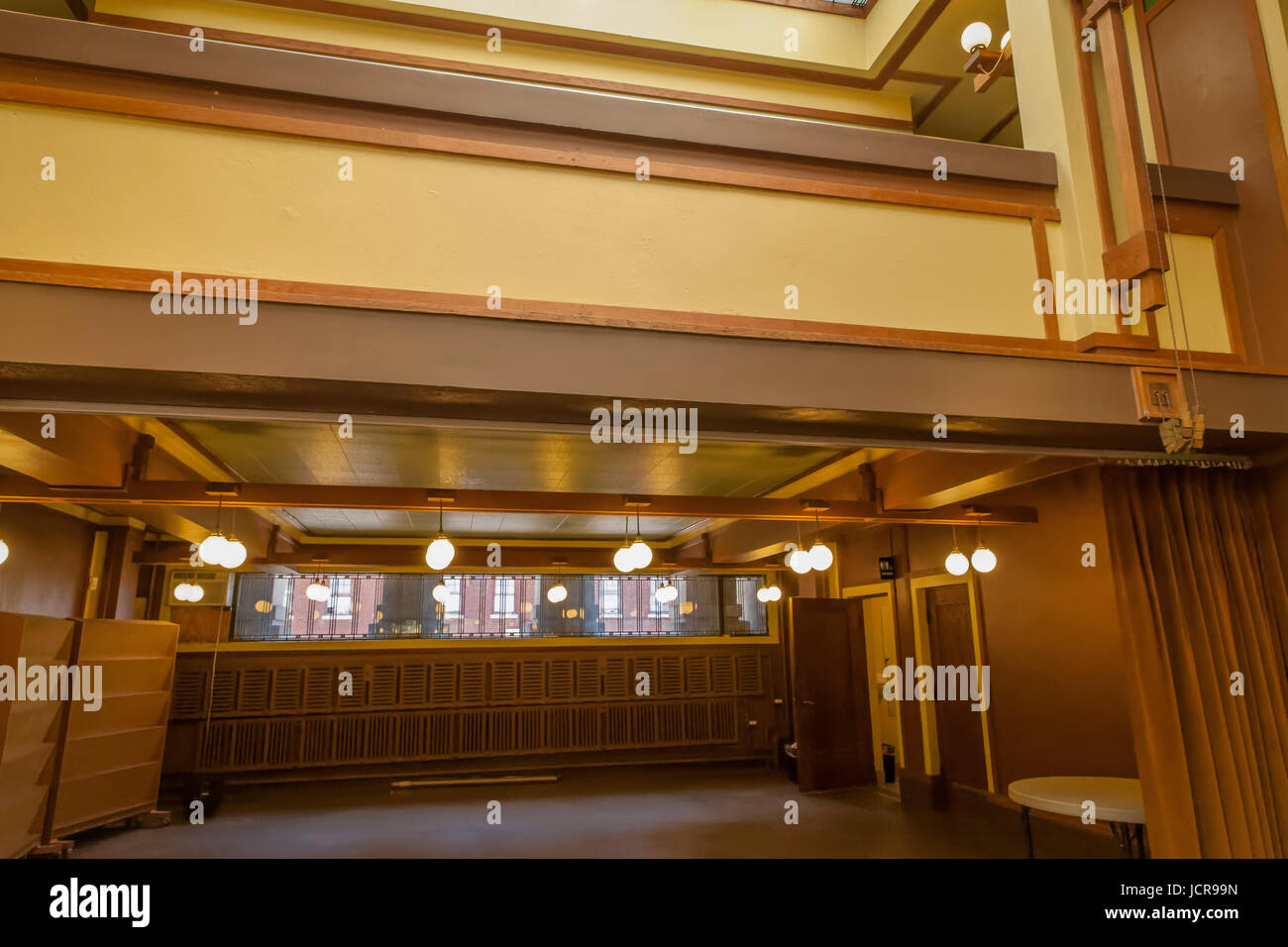 Interior Design Of Frank Lloyd Wright Church Stock Photo