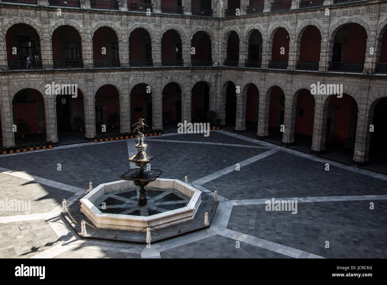 Courtyard in the National Palace, Palaciao Nacional, Mexico City, Mexico Stock Photo