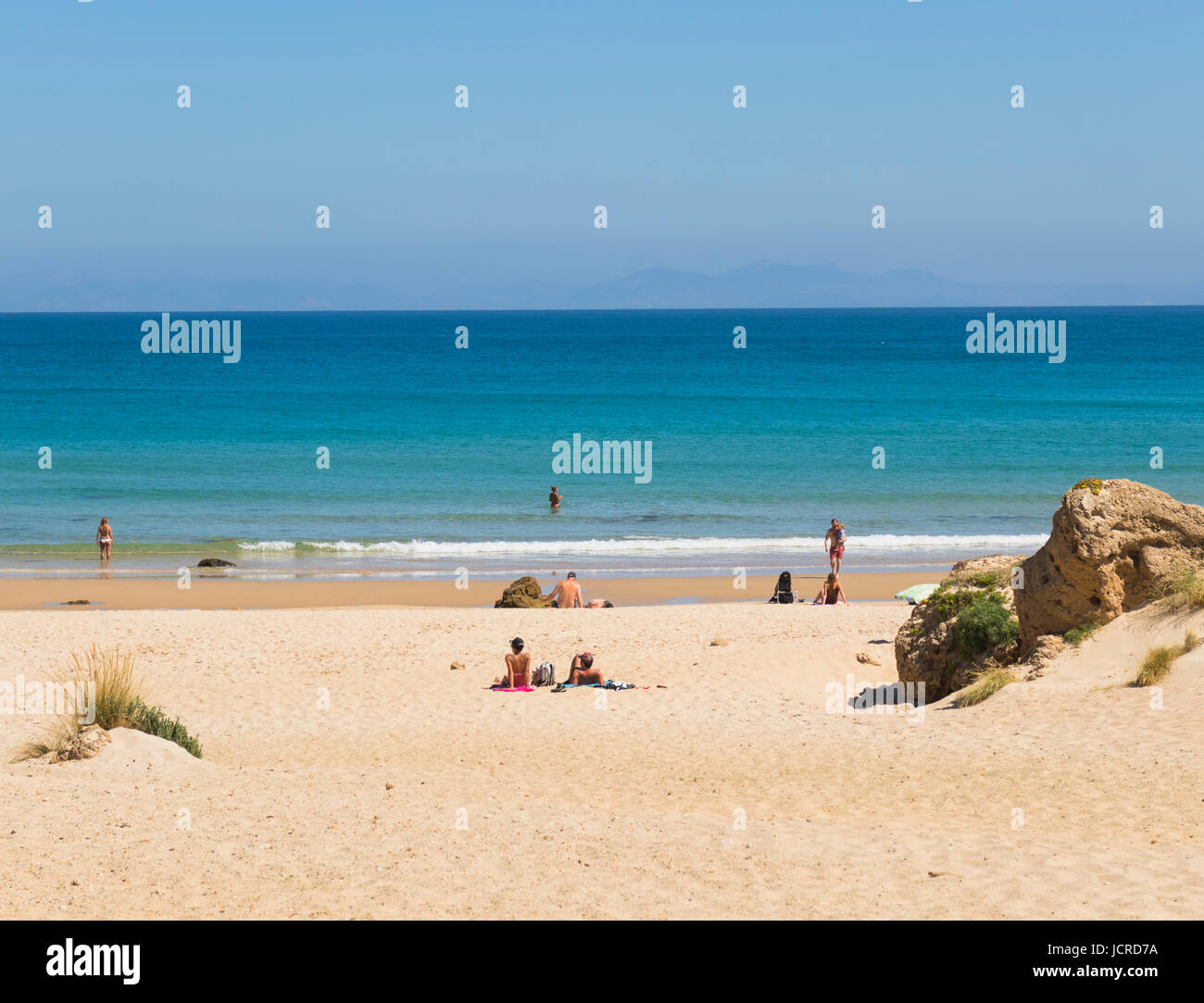 Bolonia, Costa de la Luz, Cadiz Province, Andalusia, southern Spain. Bolonia beach. Playa de Bolonia. Stock Photo