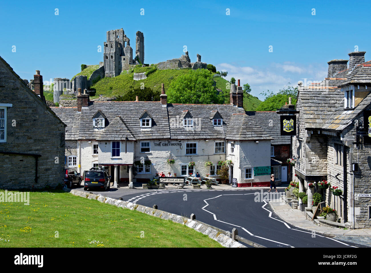 The village of Corfe Castle, Dorset, England UK Stock Photo - Alamy