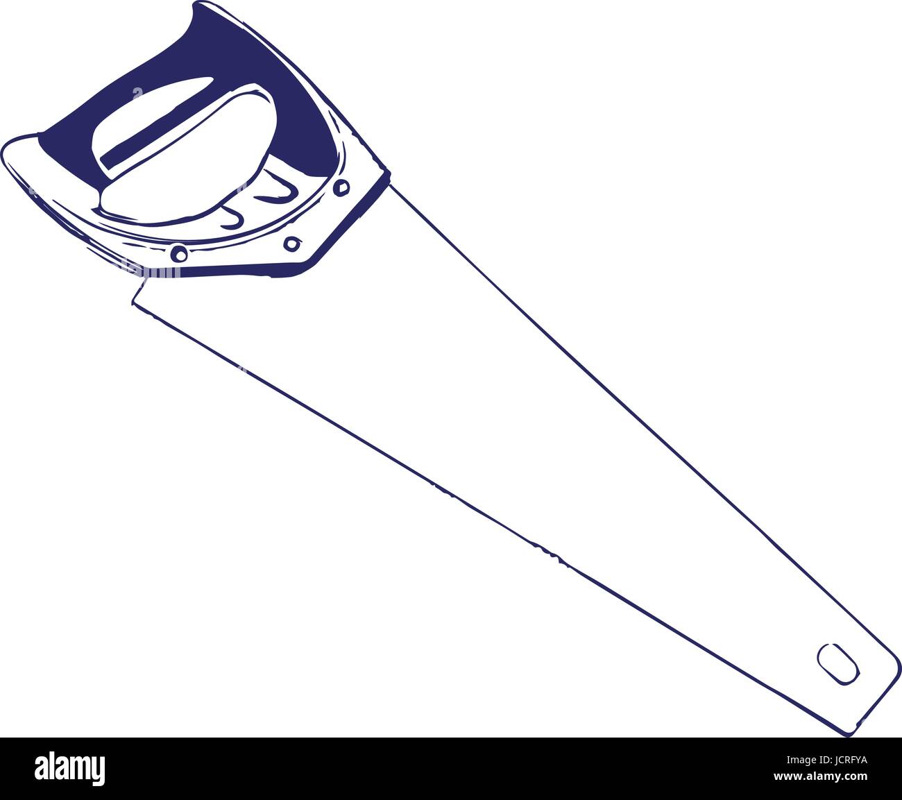 hacksaw hand saw Stock Vector