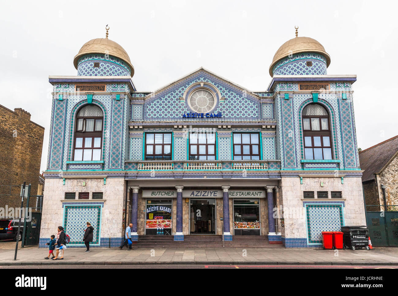 Aziziye Mosque front, Stoke Newington, London, England, UK. Stock Photo