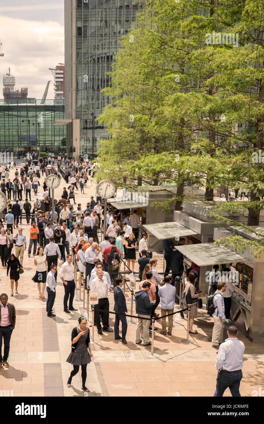 Reuters Plaza Canary Wharf in the summer Stock Photo