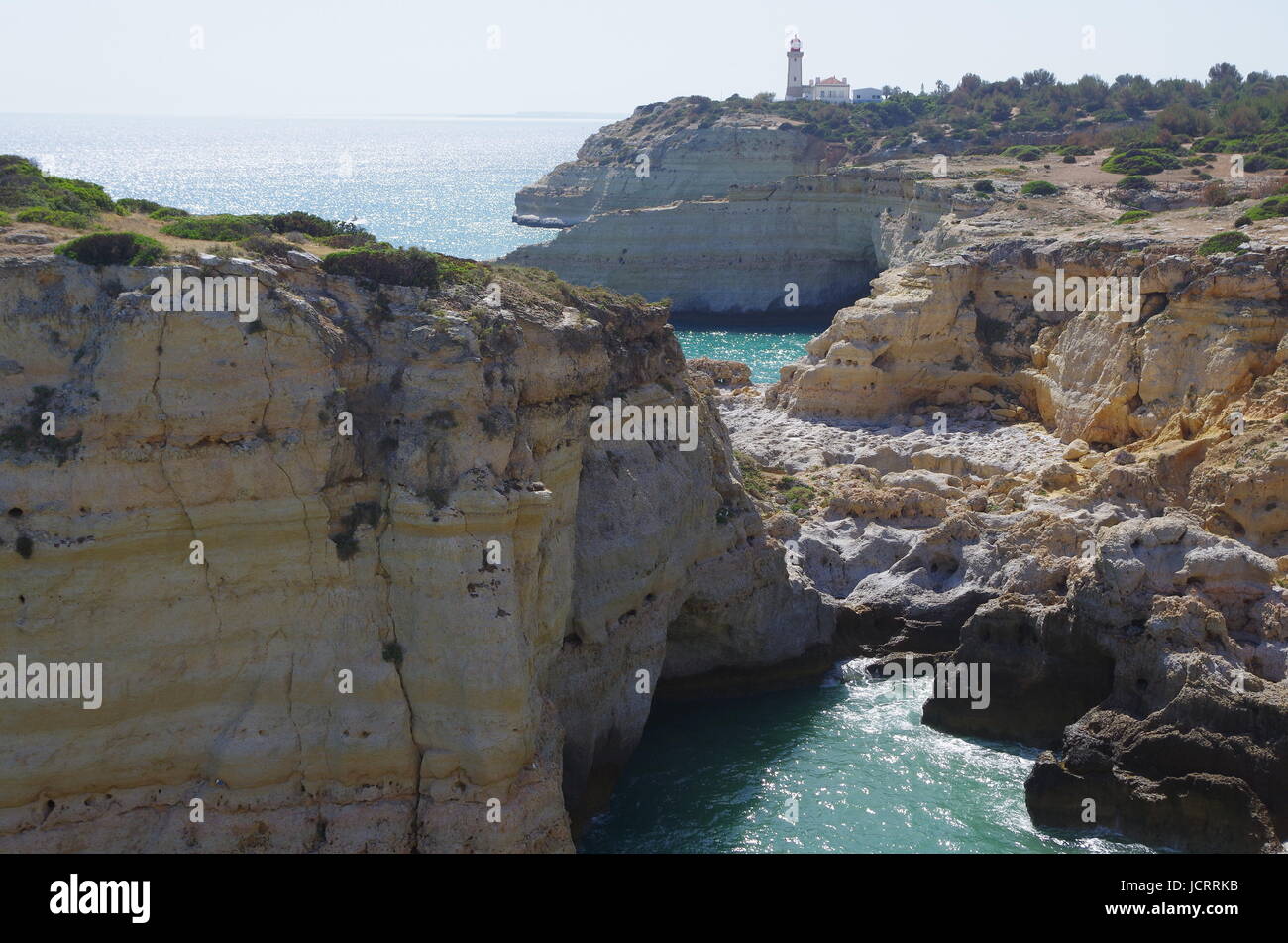 Hiking trail of the Sete Vales (seven valleys) in Lagoa. Algarve, Portugal Stock Photo