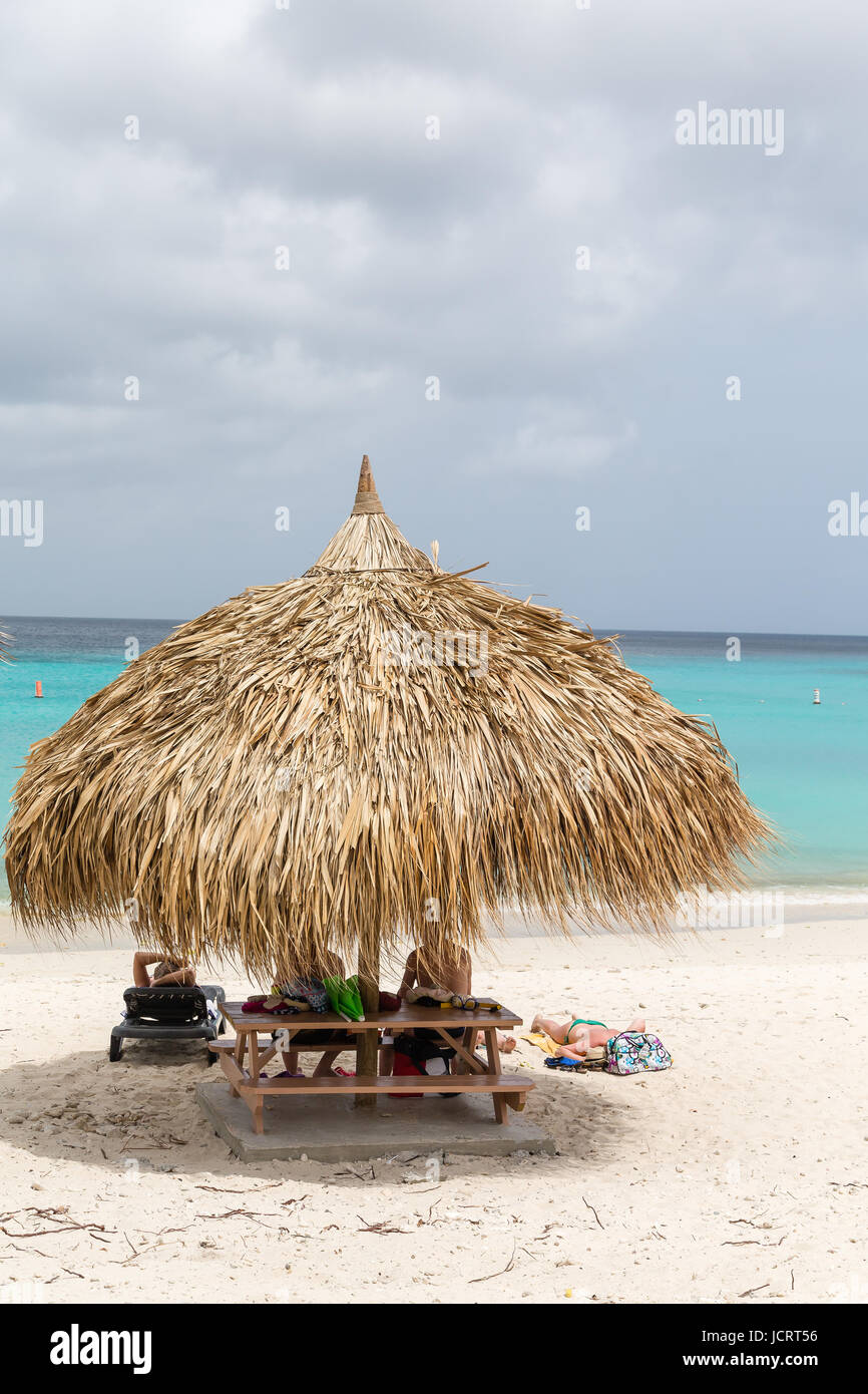 Straw Hut in Paradise Stock Photo Alamy