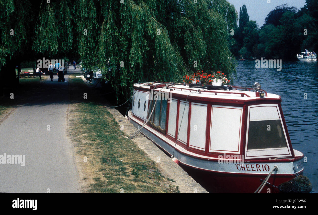 Narrowboat 'Cheerio'  Henley-on-Thames Stock Photo