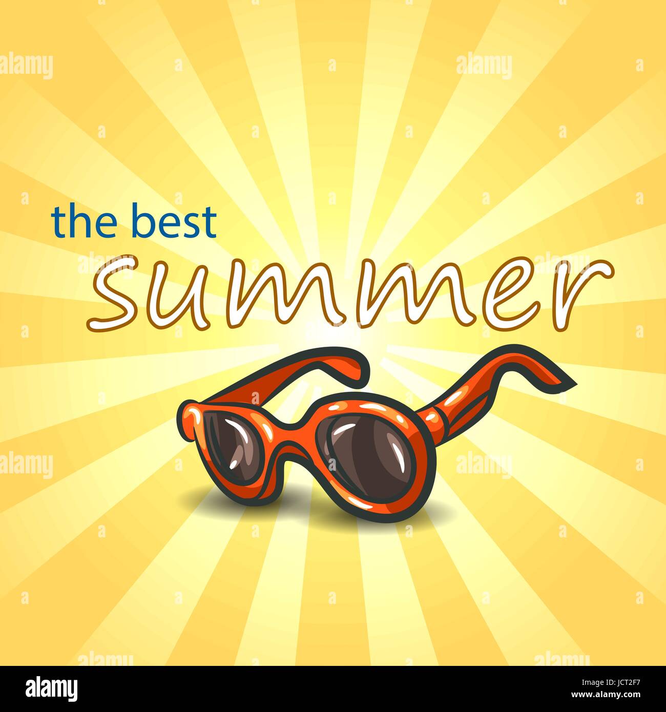 Summer background with sunglasses .  Stock Vector