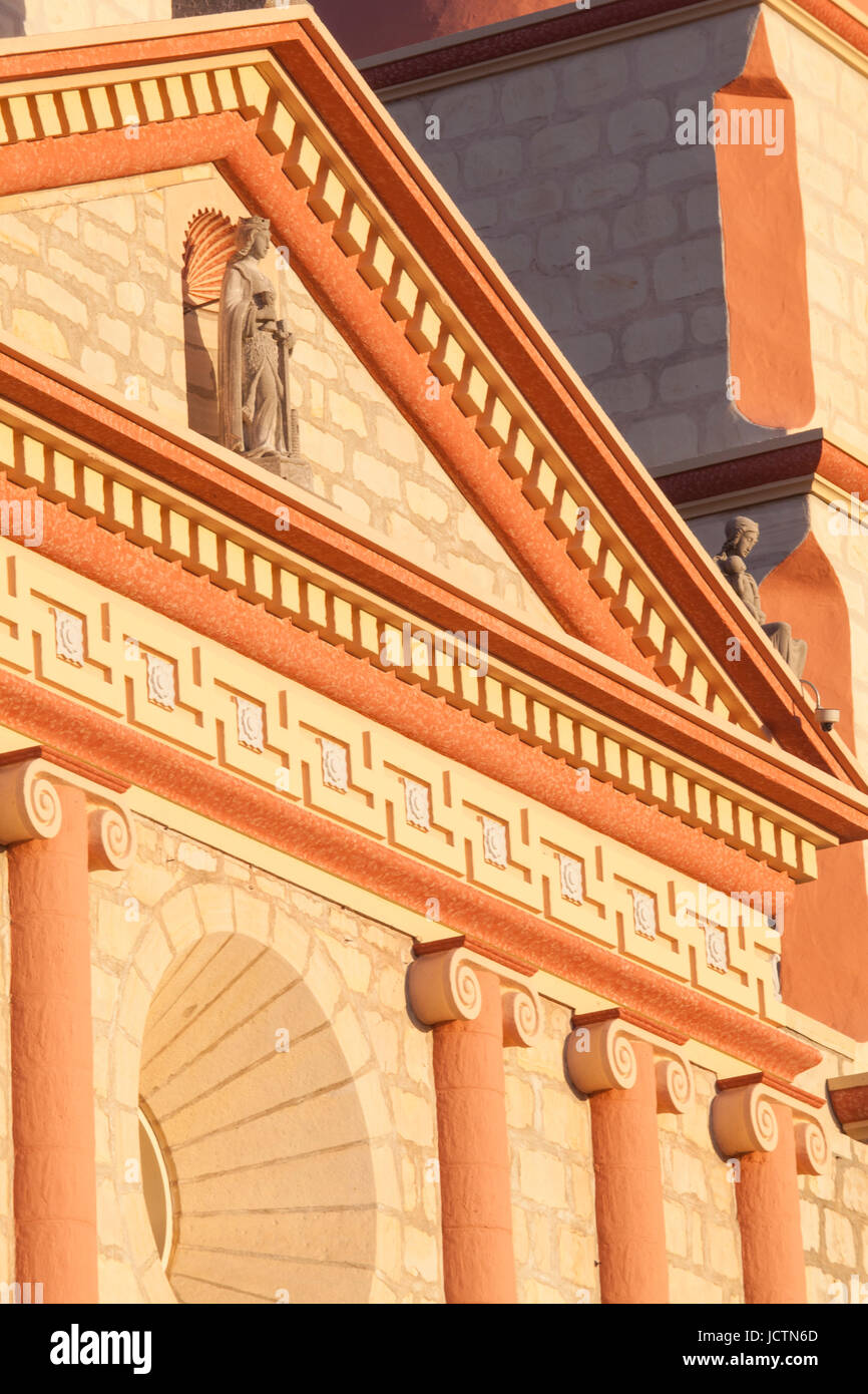facade, Old Mission Santa Barbara, Queen of the Missions, Santa Barbara, California Stock Photo