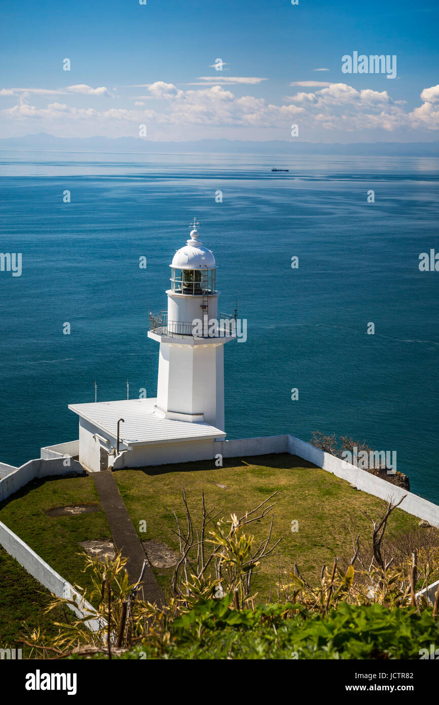 Cape Chikyu And The Chikyumisaki Lighthouse Near Muroran Hokkaido