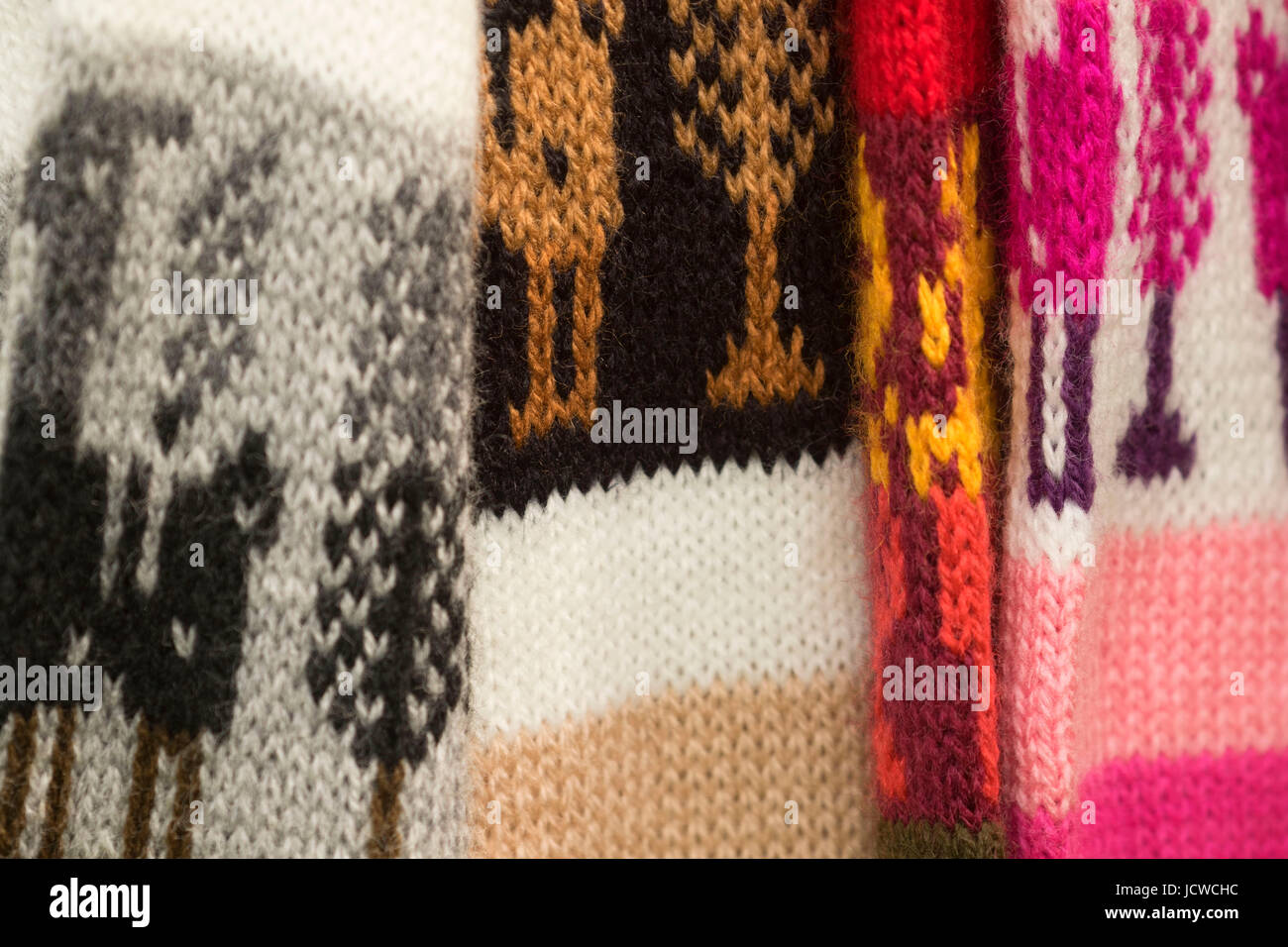 Alpaca sweaters Stock Photo