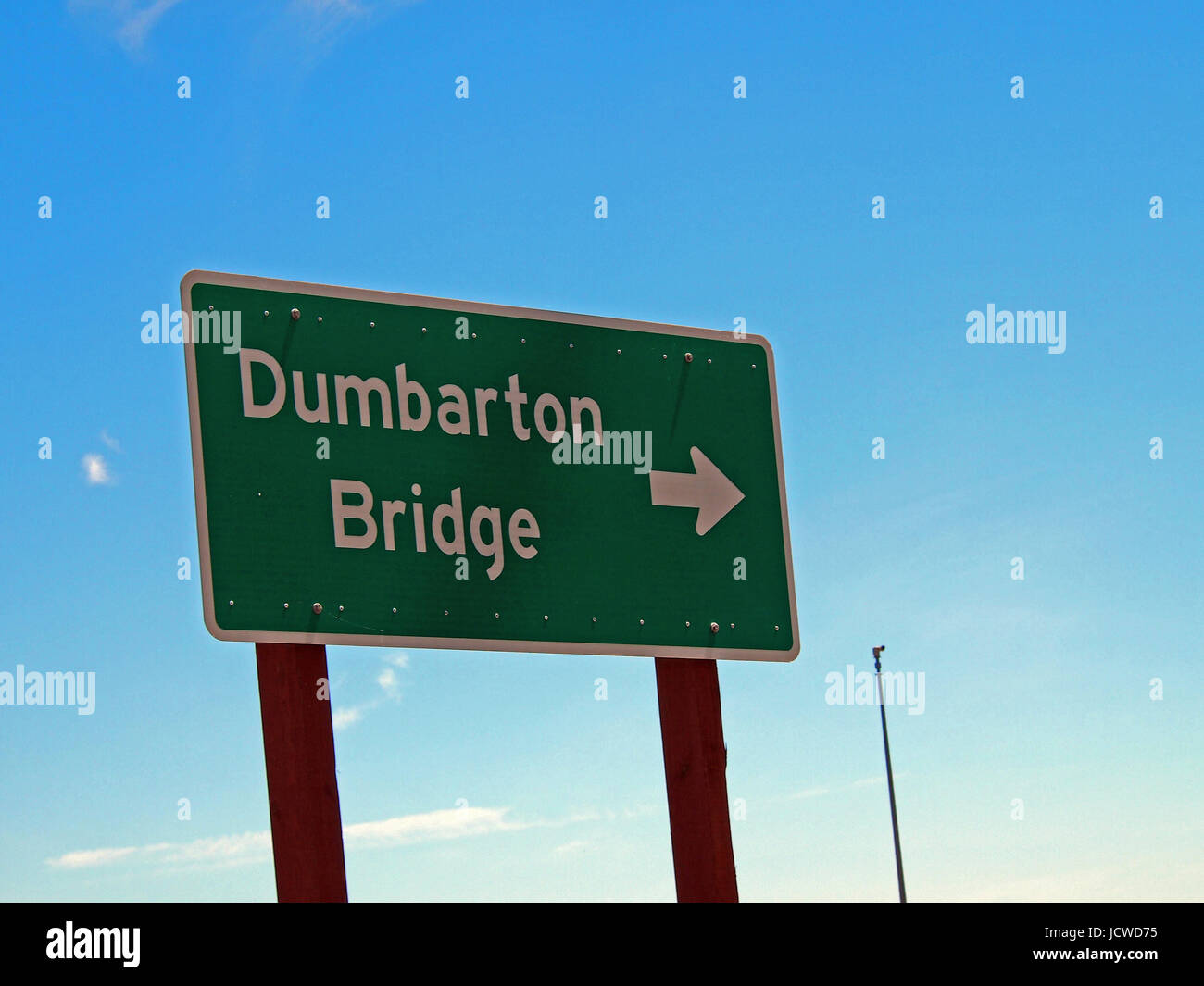 Dumbarton Bridge., direction sign, SR 84, Fremont, California Stock