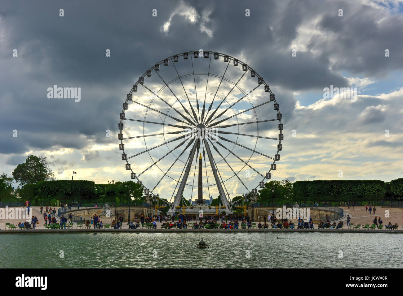 Ferris Wheel By Tuileries Garden In Paris France It Is One Of The Oldest And Most Popular 
