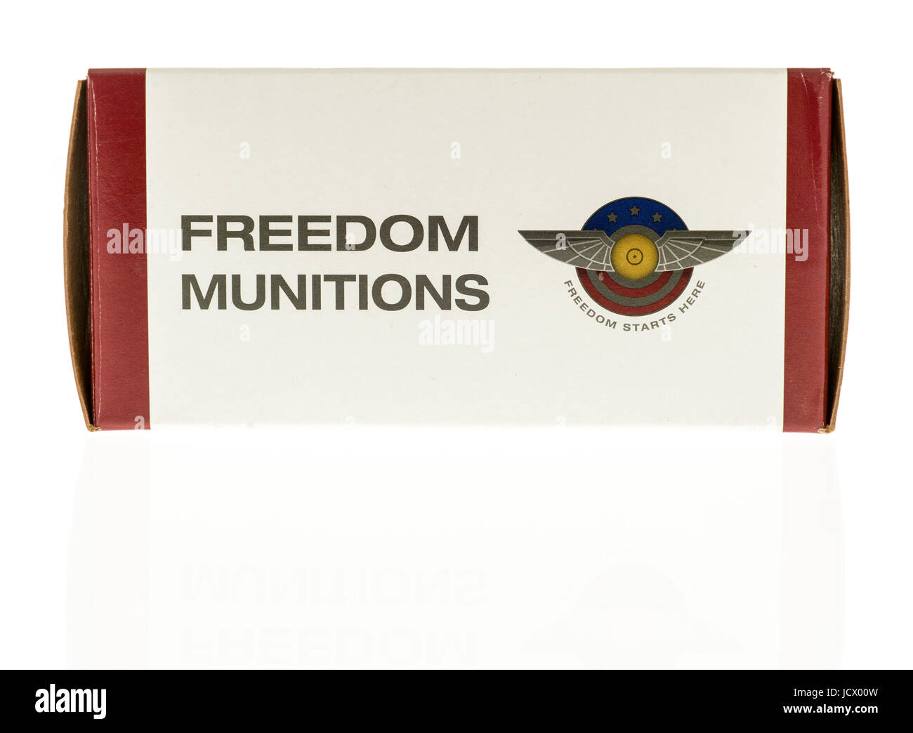 Winneconne, WI -11 June 2017: A box of Freedon Munitions ammo on an isolated background Stock Photo