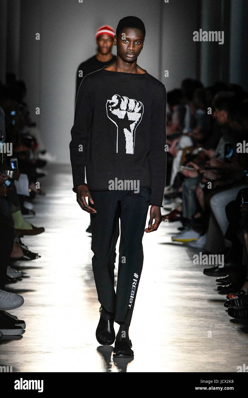 Milan Men s Fashion Week Spring Summer 2018. Milan Fashion Man Spring Summer 2018. Ports1961 Fashion Show Pictured model Stock Photo Alamy