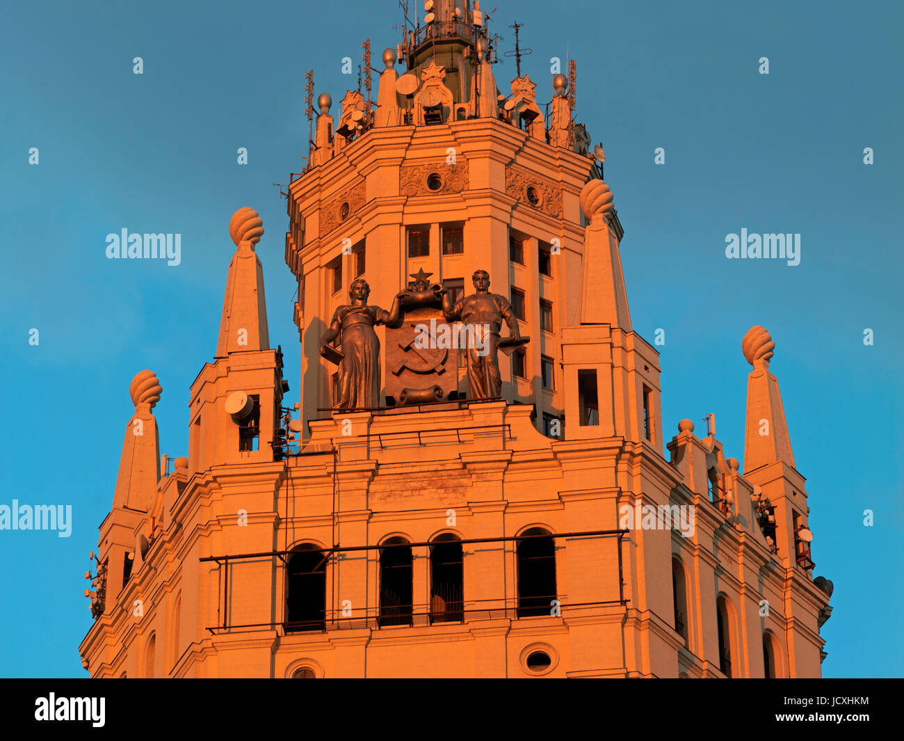 appartment house at Kotelnitsheskaya nab., Moscow, Russia, Europe, Seven Sisters, Stalin architecture, skyscraper Stock Photo