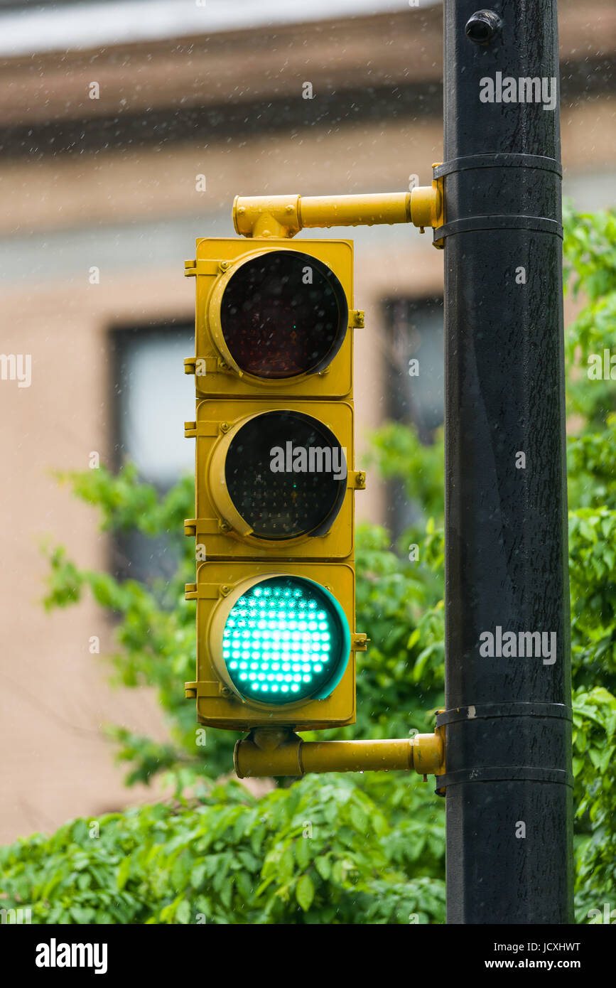 Green Traffic Light Signal, New York, United States of America - Alamy