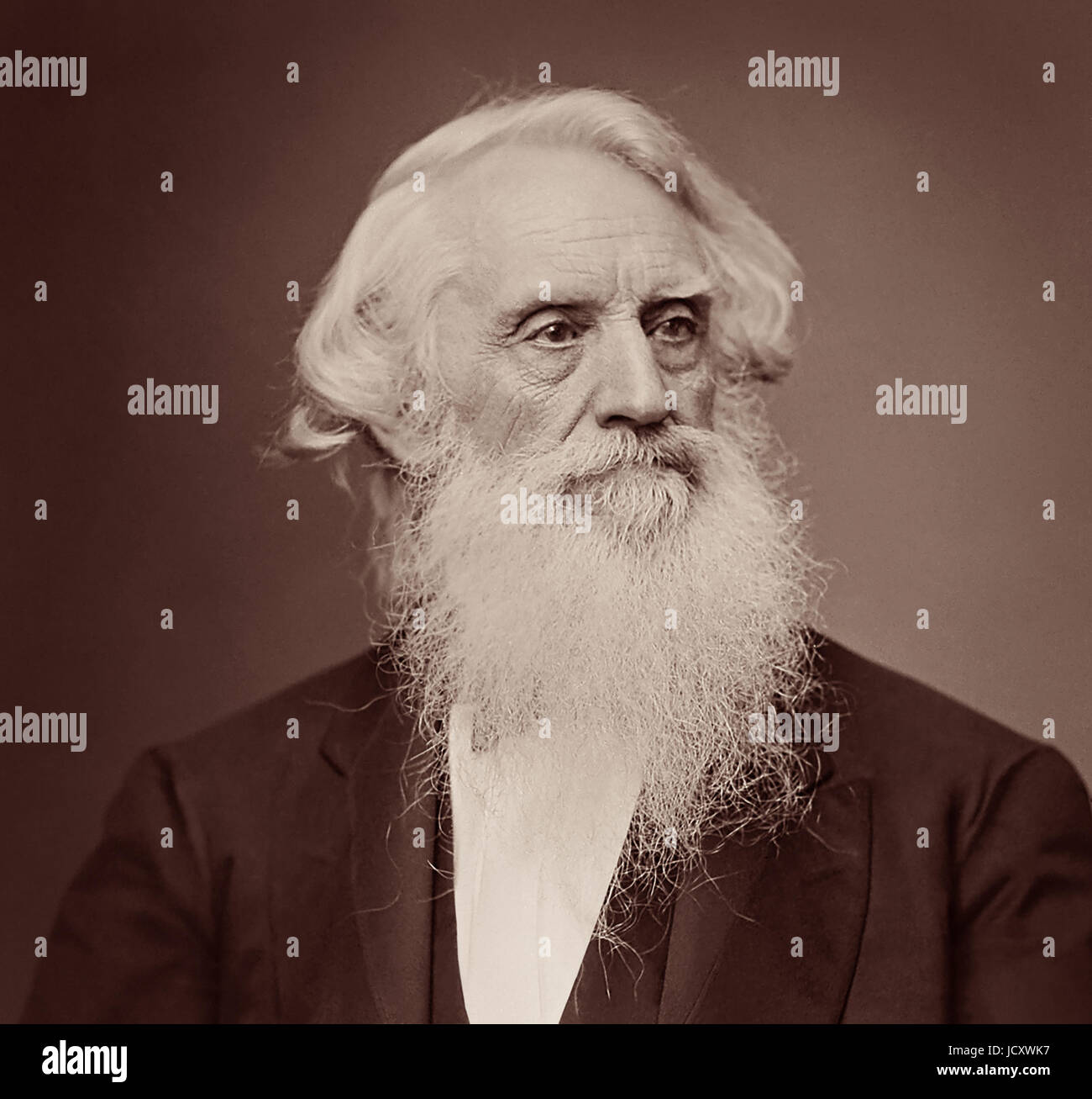 Samuel F.B. Morse (1791-1872), American painter and inventor in a portrait by photographer Mathew Brady, c1863. Stock Photo