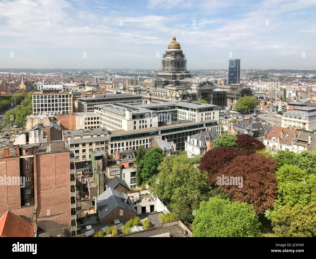 Aerial view of the Brussels city skyline in Belgium and the Palace of  Justice Stock Photo - Alamy