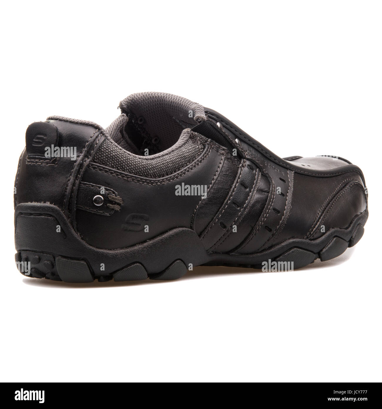 Skechers Diameter Black Leather Men's Shoes - 61779-BLK Stock Photo - Alamy