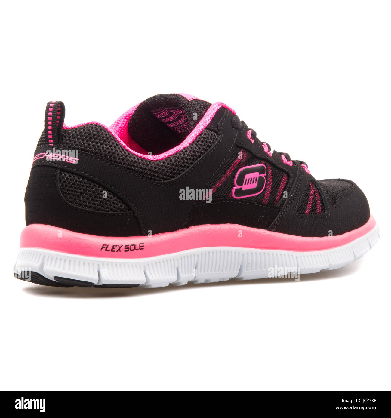 Skechers Flex Appeal Spring Fever Black and Hot Pink Women's Running Shoes  - 11727-BKHP Stock Photo - Alamy