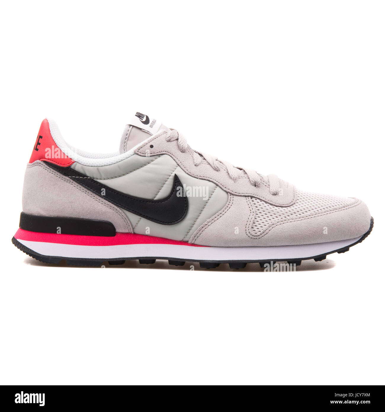 Nike Internationalist Neutral Grey, Black and infra Red Men's Running Shoes - 631754-006 Stock Photo Alamy