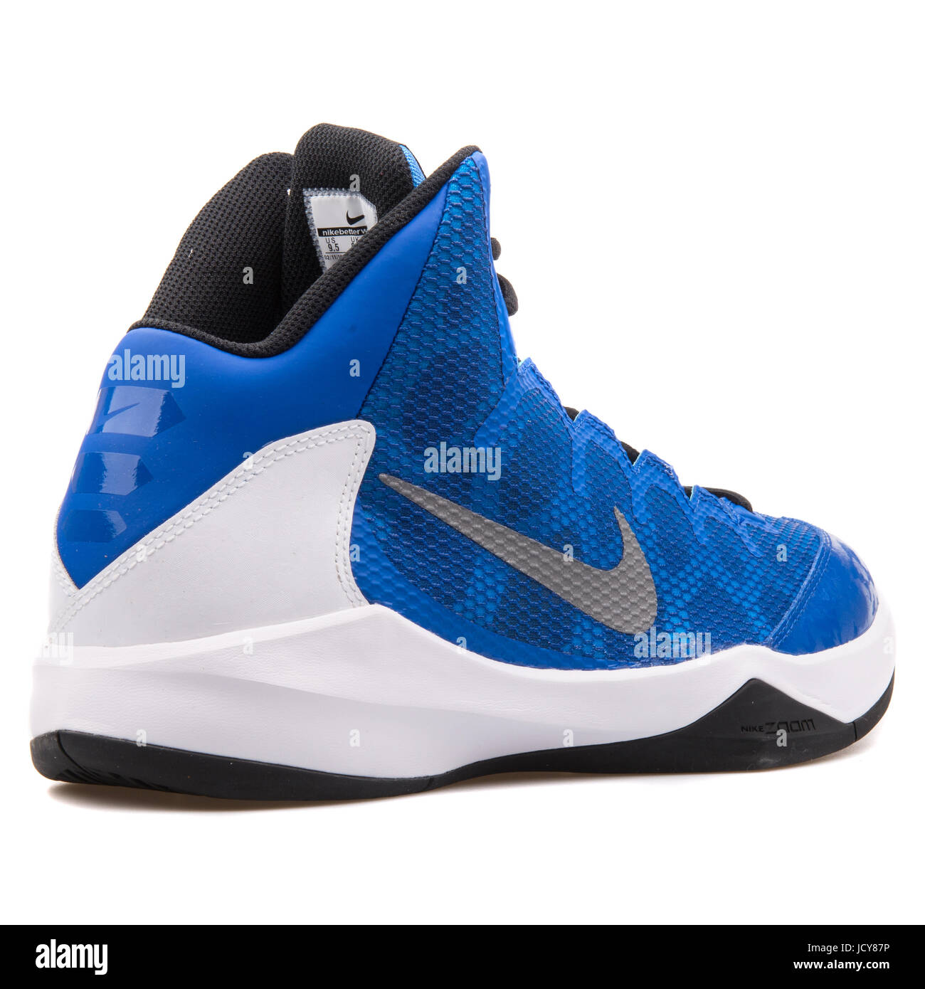 blue and white mens basketball shoes